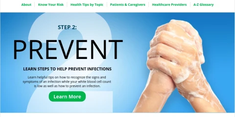 preventcancerinfections.org screenshot